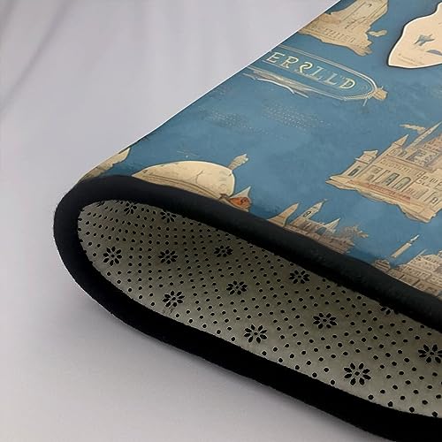 Tapis chambre enfant doux et confortable style carte du monde