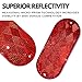 All Star Truck Parts Oval Reflectors Red/Amber Self Adhesive Or Drill Mount Quick Mount SAE 13 DOT (Red, 2)