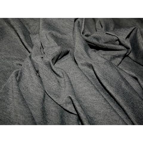 Soft Ponte Roma Double Stretch Knit Fabric Marl Grey Cover