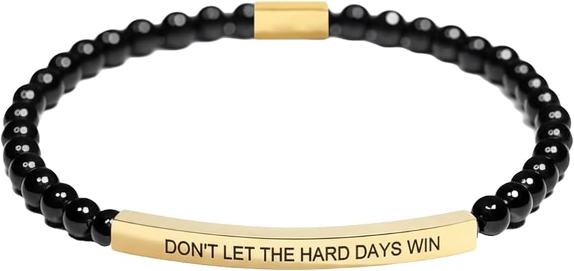 Dont Let The Hard Days Win Bracelet Motivational Tube Bracelet For Women Men Stainless Steel Band Inspirational Gifts Jewelry