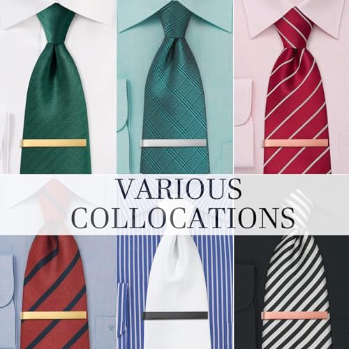 HAWSON 2 inch Tie Clips for Men-Skinny Tie Bar Tie Set for Wedding Anniversary Business and Best Gift for Dad Husband Brother2