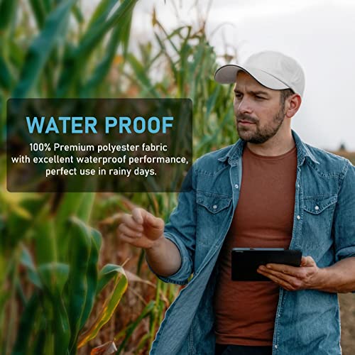 Mens Waterproof Golf Baseball Cap Windproof Breathable Upf50+ Outdoor Caps For Women Sport Adjustable Rain Hat Beige White #TOP4