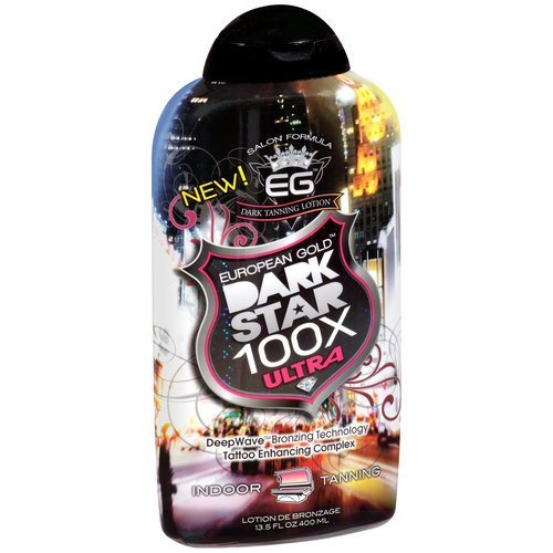 European Gold Dark Star 100X Ultra Indoor Tanning Deep Wave Bronzing Technology Tattoo