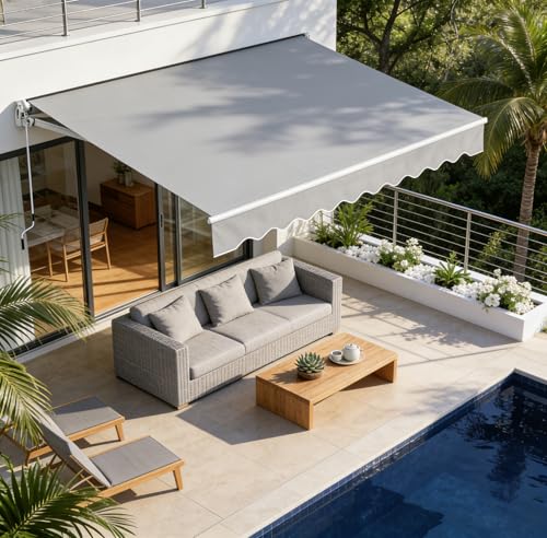 UISEBRT Toldo de aluminio con brazo articulado