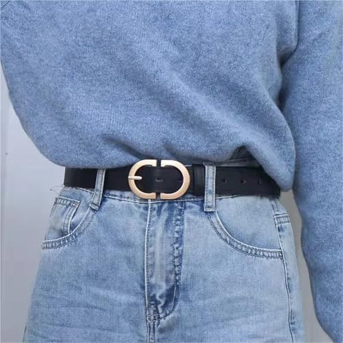 105cm Female Fashion Belt Simple Metal Buckle Belt for Women Black Suit Jeans Clothing Accessories4