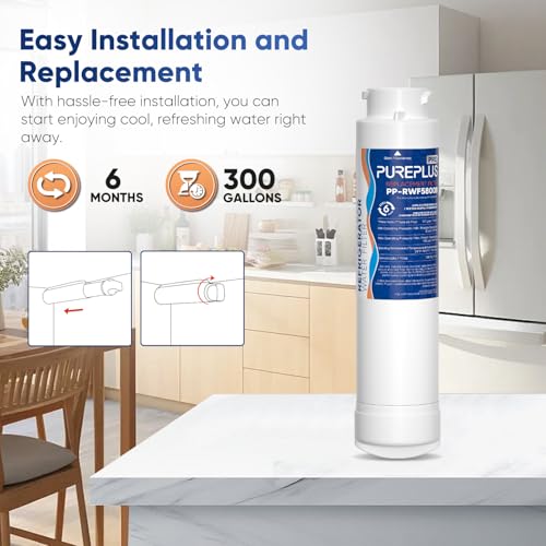 Image of PUREPLUS Refrigerator Water Filter, Compatible with Frigidaire EPTWFU01, EWF02, Pure Source Ultra II, 3Pack
