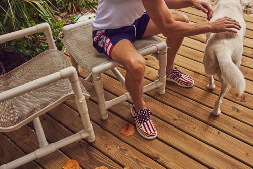Image of HEYDUDE Wally Patriotic, Mens Shoes, Slip-on Loafers, Comfortable & Light-Weight