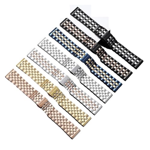 Bracelet de montre 22mm acier inoxydable boucle pliante métal