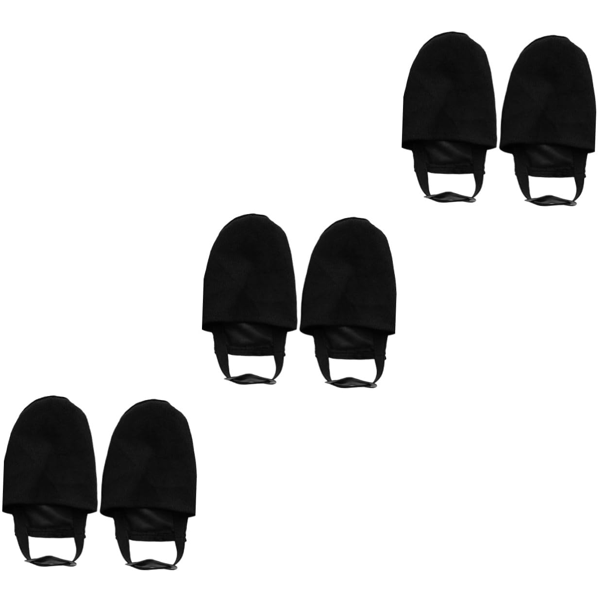3paires Couvre-Chaussures De Bowling Élastiques De Semelles Ajustables pour Chaussures De Bowling Accessoires Noir
