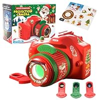 POPOYU Weihnachten Projektor Kamera Kinder,Nacht Projektor Kind Projection Kamera,Kaleidoskop Taschenlampe Diaprojektor Taschenlampe mit DIY Mustern für Weihnachten Kinder Geschenke