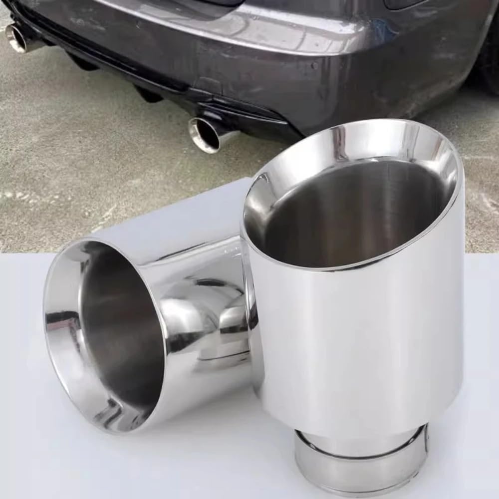 Wydechowy samochód wyścigowy Końcówka wydechowa Układ wydechowy ze stali nierdzewnej Dekoracja rury wydechowej tłumika samochodowego Tłumik Samochodowy(54MM IN 114MM OUT)