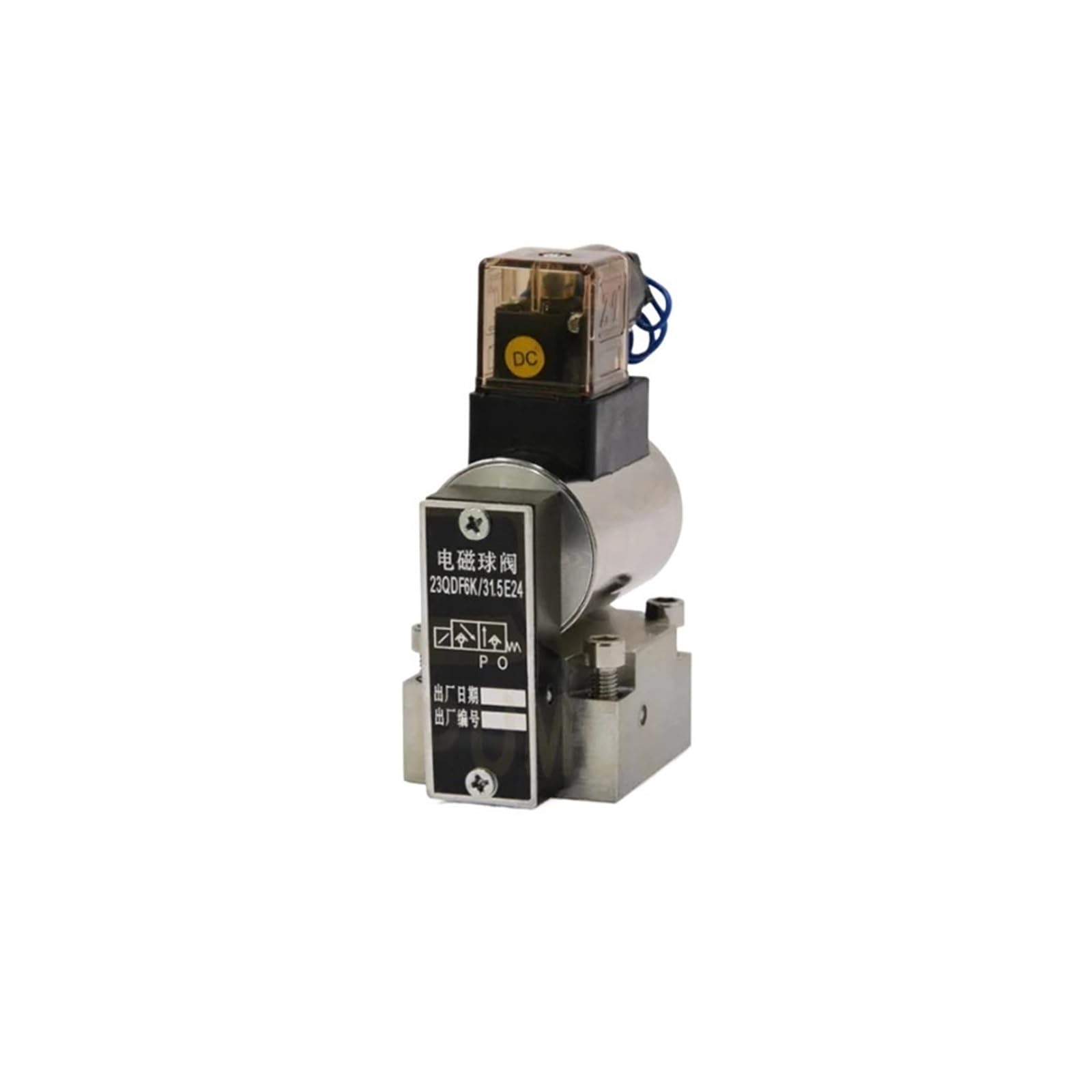 23QDF Elektromagnetyczny zawór elektromagnetyczny dwupozycyjny trójdrożny NO NC wysokociśnieniowy zawór hydrauliczny 31,5 MPa (23QDF6B 31.5E220)