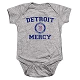 University of Detroit Mercy Official Circle Logo Unisex Infant Snap Suit for Baby,Athletic Heather, 24 Months