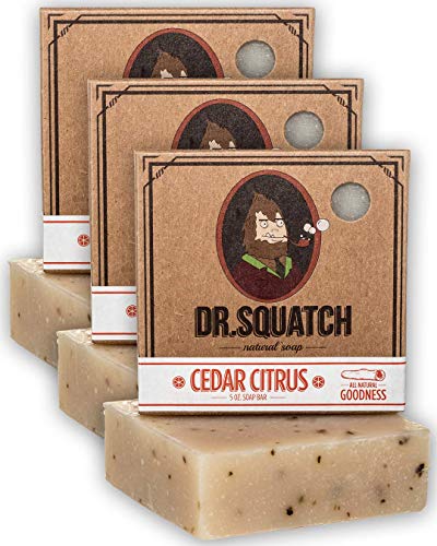 Dr. Squatch Men's Soap Sampler Pack (3 Bars) – Pine Tar, Cedar Citrus