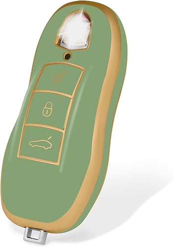 Vista 15 de Funda para llavero Porsche, funda de TPU suave premium compatible con Porsche Cayenne Panamera Macan/718/911/918 Boxster Cayman