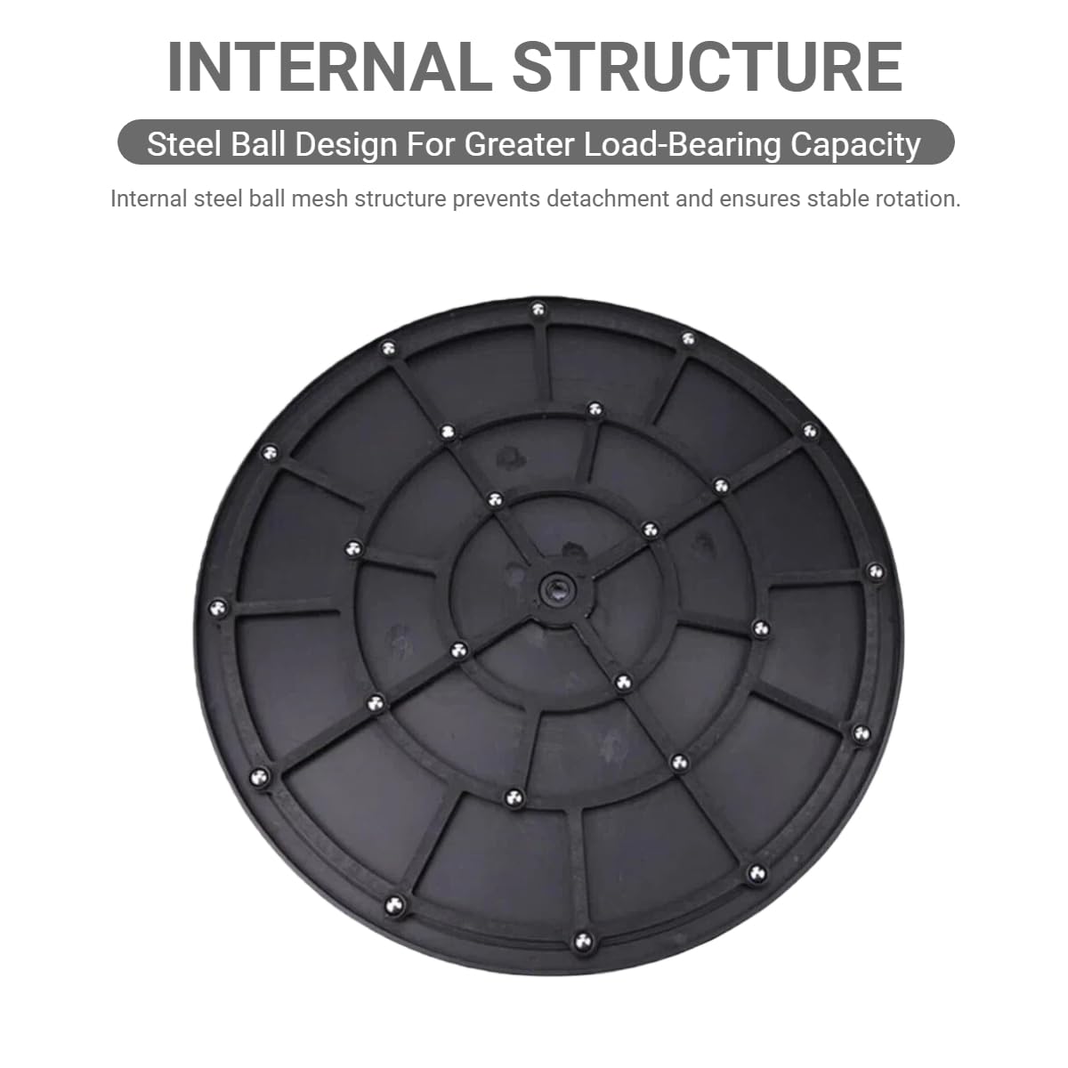 Heavy Duty Tourne-Disque Rond Rotatif,Plateau Tournant Universel Noir,Support Plaque Tournant Rotatif pour Travaux Manuels,Aérographe,Peinture,Téléviseurs à Écran Plat,Haut-parleurs