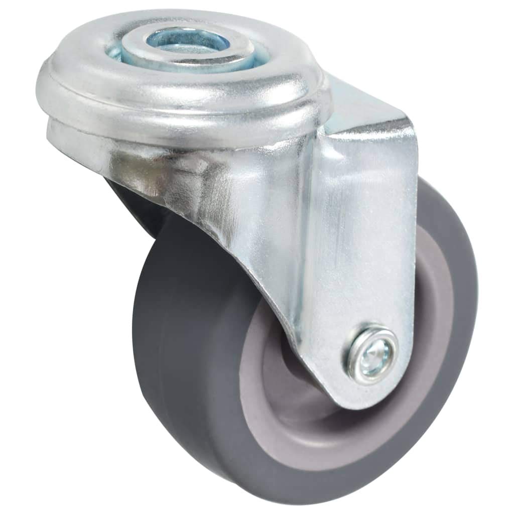 vidaXL 32x Ruedas Giratorias con Agujero Pasador Diámetro 50mm Material Brico Muebles Bancos Trabajo Carritos Estanterías Resistencia Golpes Suaves