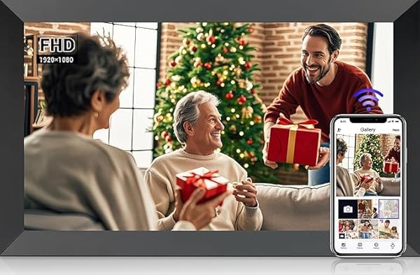 Frameo 10.1 Inch Digital Photo Frame with 1280 x 800 HD IPS Touch Screen, 32GB Large Storage Digital Picture Frame, Auto-Rotate, WiFi Enabled with Load from Phone Capability, Instantly Sharing