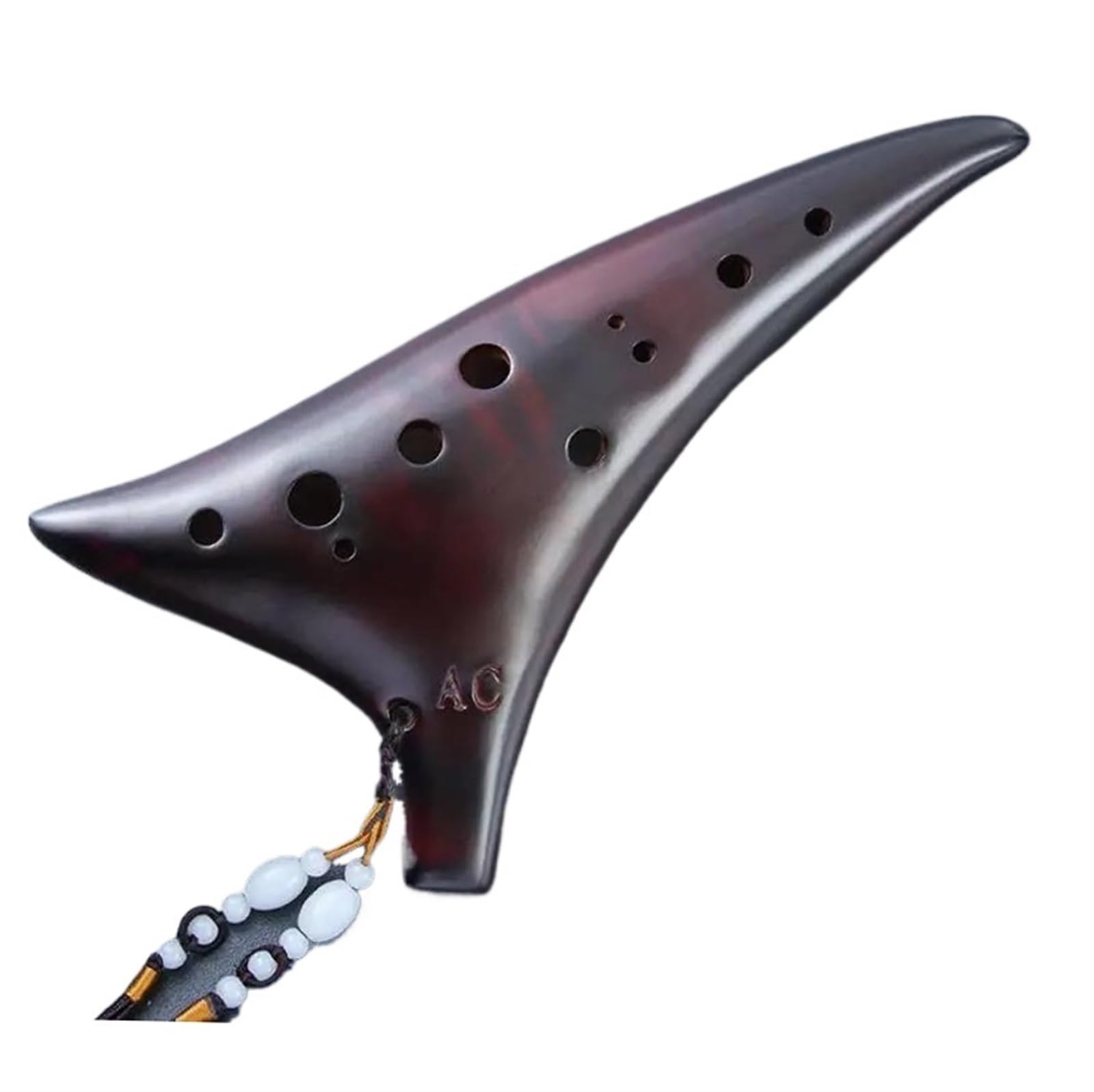 Ocarina Ocarina In Ceramica A 12 Fori Per Principianti Strumenti A Flauto Classici Con Tono C Con Custodia Protettiva E Cordino(B)