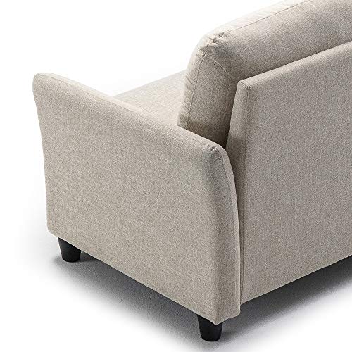 Image of Zinus Ricardo Sofa Couch, Tufted Cushions, Easy, Tool-Free Assembly, Beige