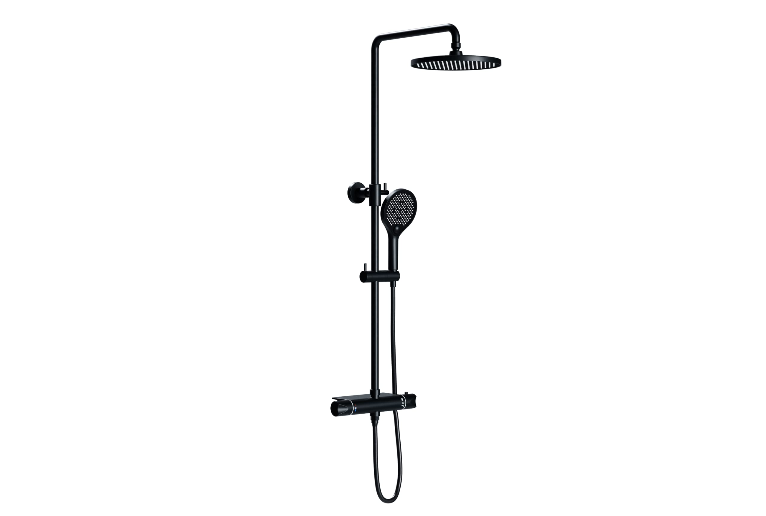 Bernstein Duschsäule Thermostat 8221 Pro Schwarz Regendusche Edelstahl