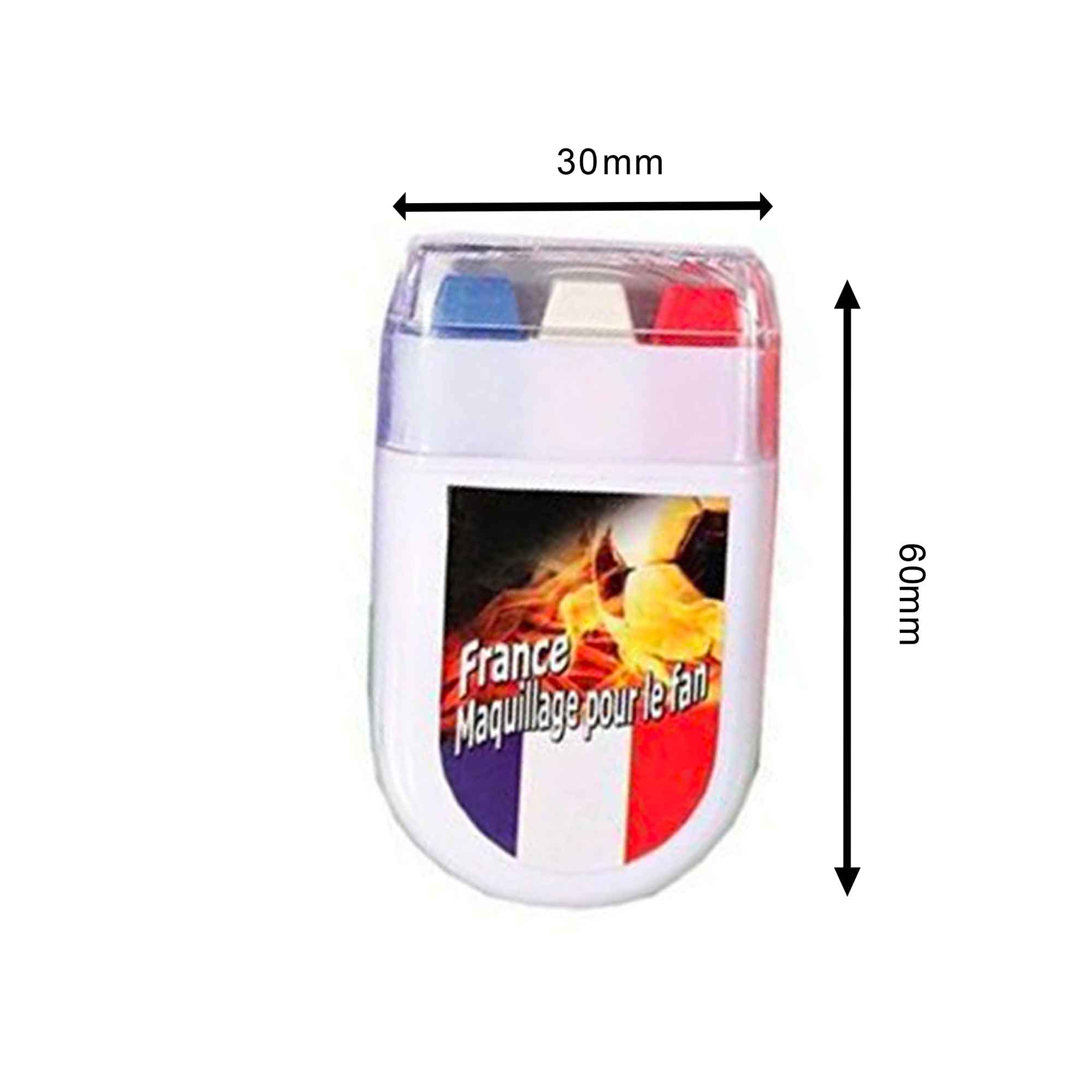 THE REPLICANT Accessoire du Supporter/Maquillage 3 Couleurs à l'effigie du Drapeau français/Drapeau France/Environ 6 cm