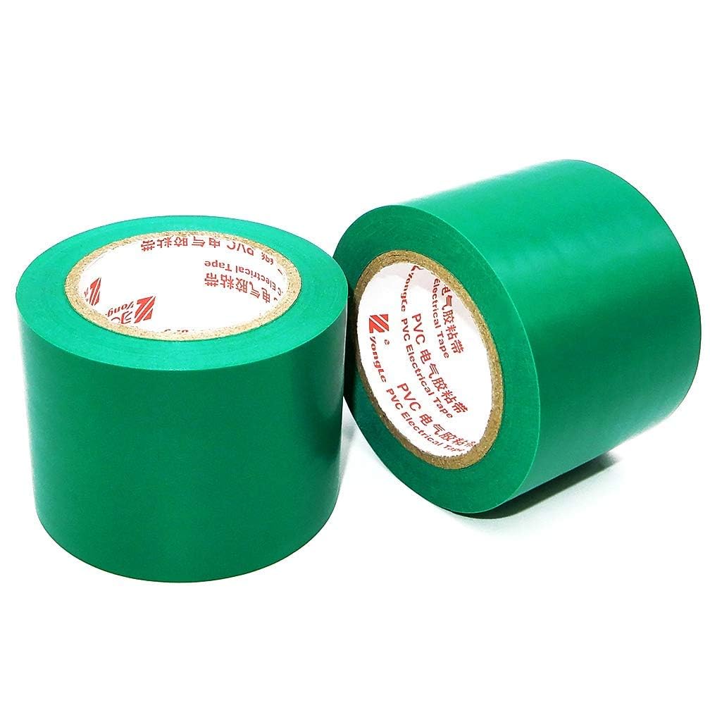 Maveek 2 Rolls Electrical Tape 2 Inch Silicone Waterproof Repair Insulation Tape Roll, for Outdoor Pipes or Windows in Winter Cold Weather, Self Adhesive Garage Door Workshop Tool Bag (2Green)