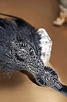 BABEYOND 1920s Fekete Tollal Díszített Hajpánt Női Gatsby Jelmez Kiegészítő 20-as Évek Charleston Stílus 6