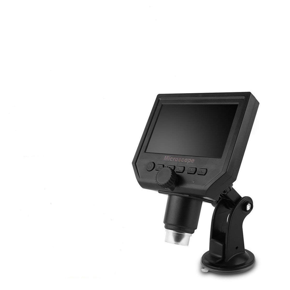 EMEBAY - Przenośny mikroskop cyfrowy HD 3,6 MP USB + ekran LCD 4,3" - Mikroskop cyfrowy/kamera wideo + gniazdo na karty micro SD, przechwytywanie zdjęć i filmów