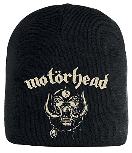 Bonnet Motörhead England noir en maille classique standard pour un look métal durable
