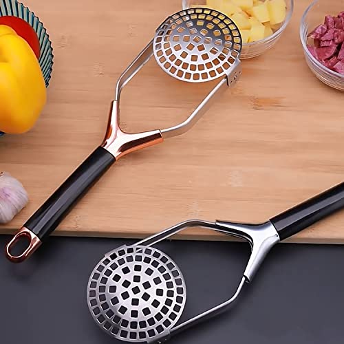 Ascebrk Foldable Potato Masher Stainless Steel, Heavy Duty Potato Ricer Smasher Avocado Masher Food Masher Manual Presser Kitchen Utensils Potato Press Crusher Food Grinder Cooking And Kitchen Gadget #TOP6