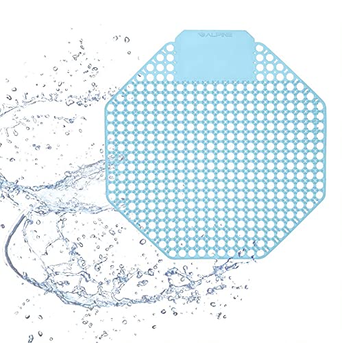 alpine urinal screen deodorizer - lasts for up to 5000 flushes – anti-splash & odor neutralizer for bathrooms, restrooms, office, restaurants, schools (ocean) pack of 10