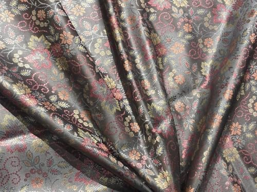 Tissu brocart de soie rigide gris argenté pour robe structurée - 3