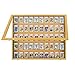 PENNZONI Baseball Card Display Case - 50 Graded Sports Card Display Frame Lockable - PSA Graded Card Case with UV Protection | Pokemon Card Display for Football & Basketball | Golden Oak