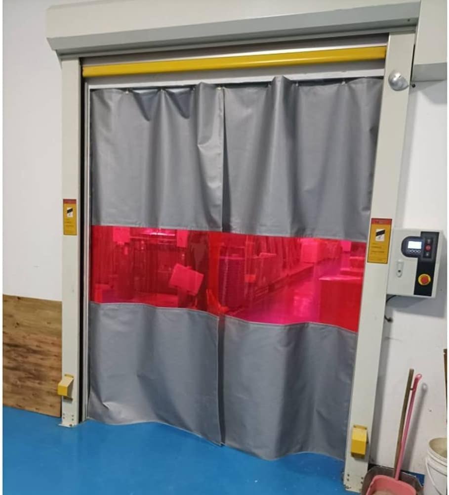 Générique Couverture de soudage, Rideau en Fibre de Verre Ignifuge de 20 mils avec fenêtre de Vue Rouge, écran de soudage Robuste pour la Protection 5x3 mètres (16,4x9,8 Pieds)