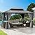 DWVO 10x12ft Hardtop Gazebo Double Roof with Nettings and Curtains, Heavy Duty Galvanized Steel Outdoor Vertical Stripes Roof for Patio, Backyard, Deck, Lawns, Grey