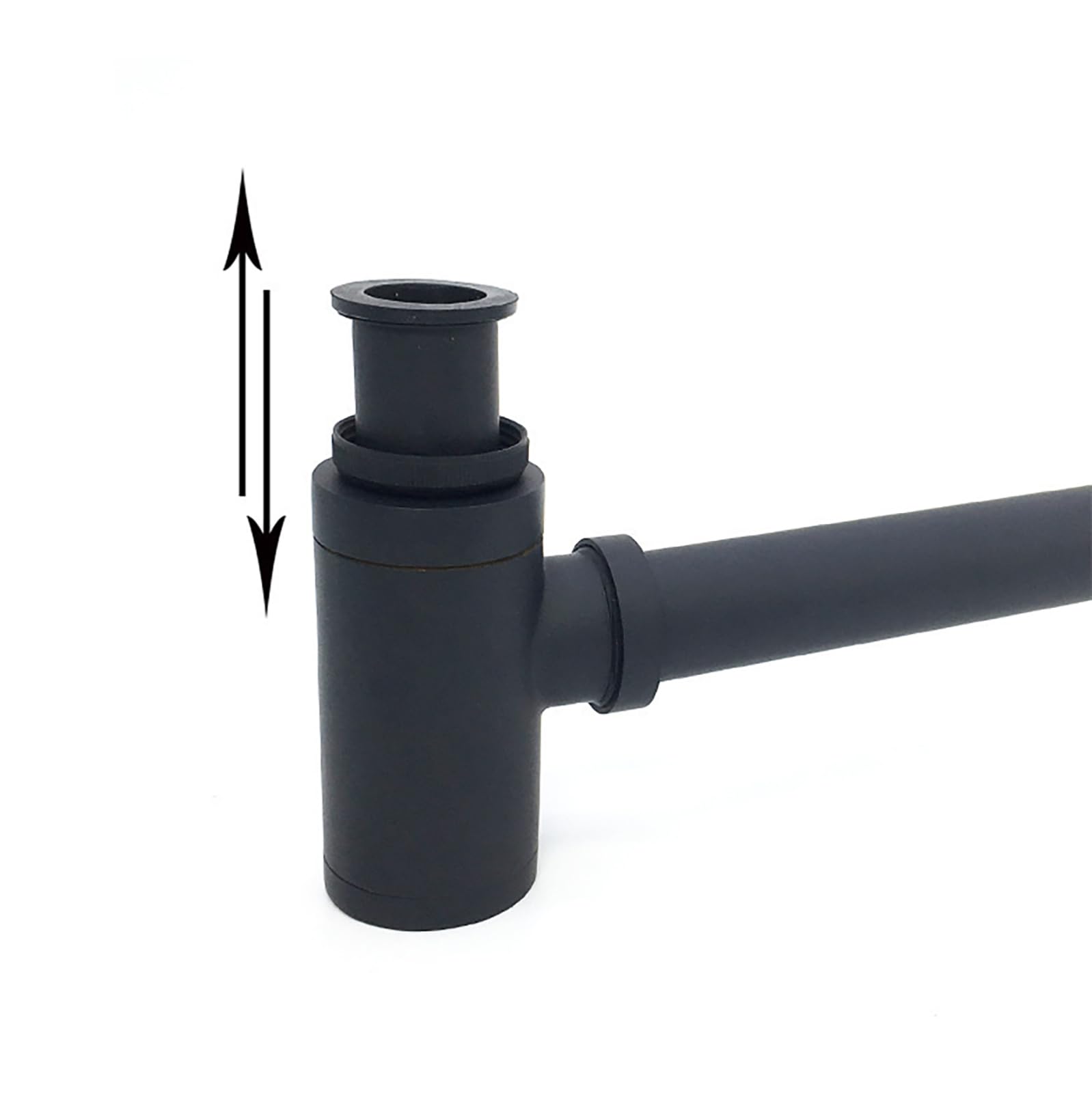 Siphon Waschbecken mit Pop Up Ablaufventil,Ablaufventil mit Überlauf,Geruchsverschluss,Höhenverstellbar Messing Abflussrohr Waschbecken,Universal Abflussrohr 1 1/4"