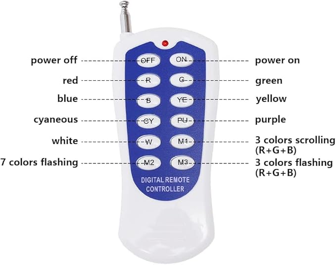 Luz LED Sumergible para Piscina 11.6" 12V 36W RGB con Control Remoto miniatura 8