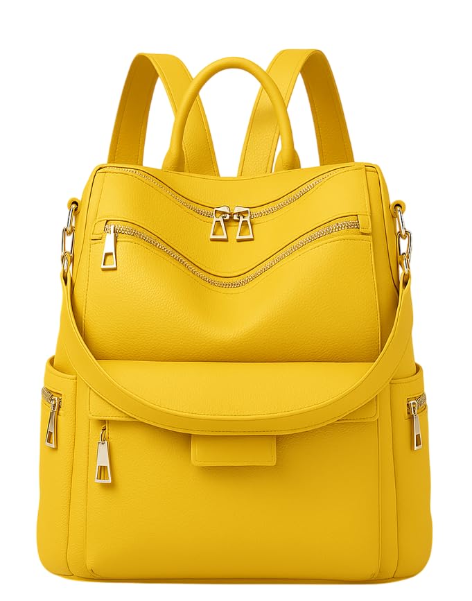 Medium Size Leatherette Backpack Purse for Women and Girls Convertible