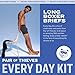 Pair of Thieves Every Day Kit Soft Cotton Long Boxer Briefs for Men Pack (4 Pack), Black, XXL
