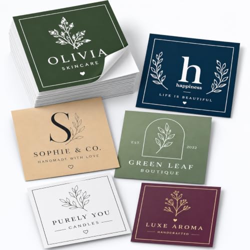 Image of Personalized Logo Stickers for Business Customized Sticker Vinyl Labels customised for Customized Logo Stickers for Small Business | Peel & Stick Labels (Square)
