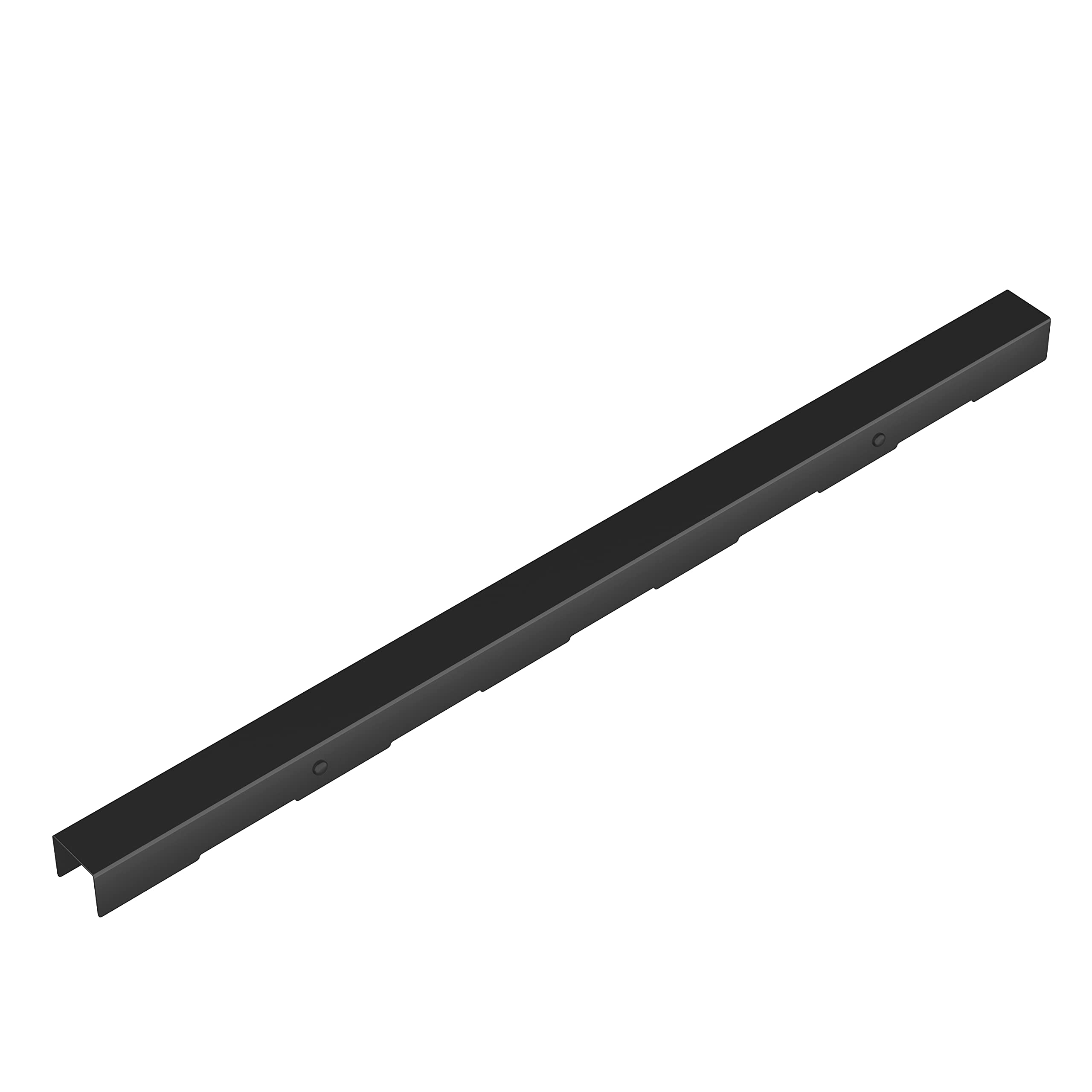 SET completo - Canalina Doccia 120 cm AQUABAD® Slim nero opaco in acciaio inox, incluso il setaccio per capelli, Advantix l'uscita orizzontale, la copertura "BORD" e il set di base
