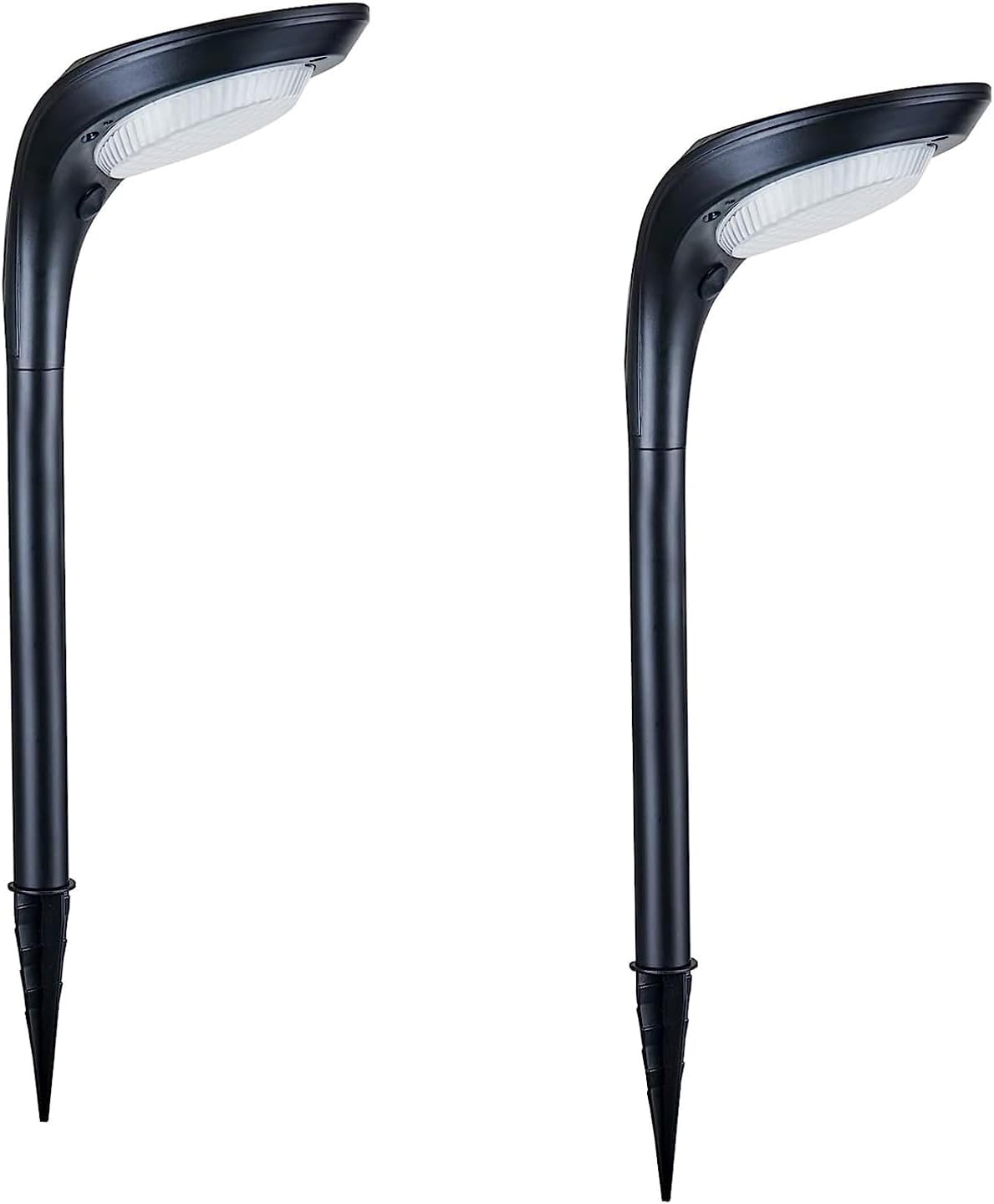 Solar Outdoor Pathway Lights, 2 Pack, Waterproof IP65, Stylish Snake Head Shape Design, Warm/Cool Light Dual Modes Switchable, Efficient Landscape Lighting for Garden, Walkway, Patio