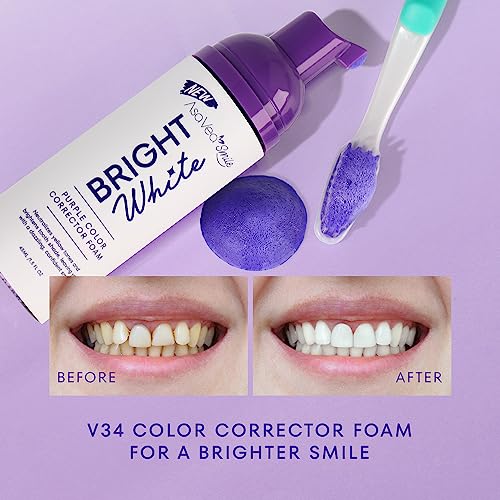 AsaVea Smile Purple Color Corrector Teeth Whitening Foam for Teeth Whitening - Purple Teeth Whitening Foam for a Brighter Smile - Thumbnail 2