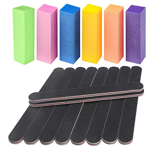 16-teilige Nagelfeilen und Nagelpufferblock-Maniküre-Werkzeuge Kit Rechteckige Art Care-Pufferblock-Werkzeuge, Körnung…