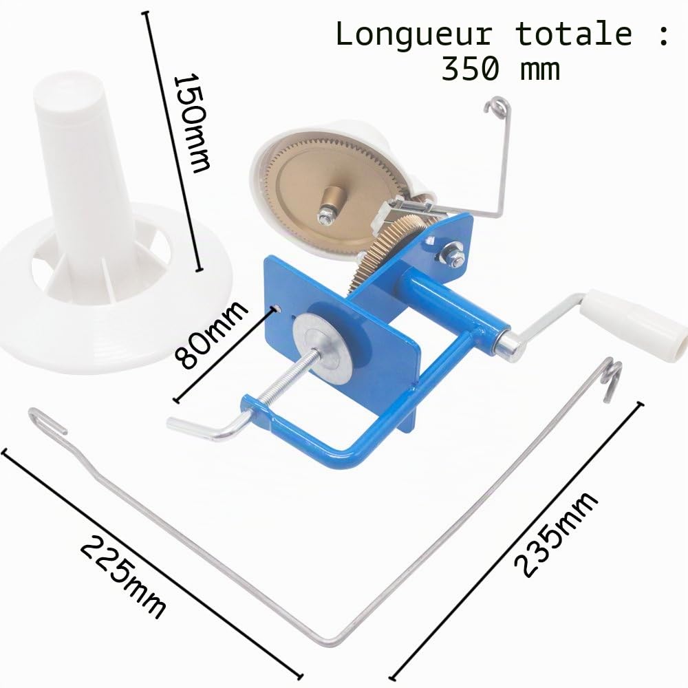 LAMXD 10-oz Enrouleur de balles de Fil, Laine à chaîne Manuelle en Fibre de chaîne Machines à bobines de Laine familiale