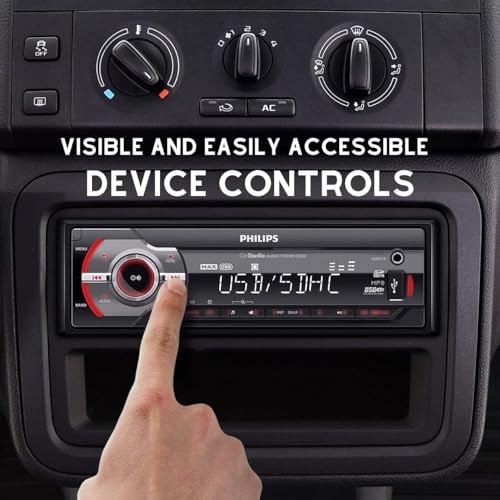 PHILIPS Digital Media Car Stereo Receiver Audio System AM/FM Radio Dual USB Port, SD, AUX in and Built-in Microphone, Built in 50W x4 Amp, Hands Free Calling and Music Streaming - Image 6