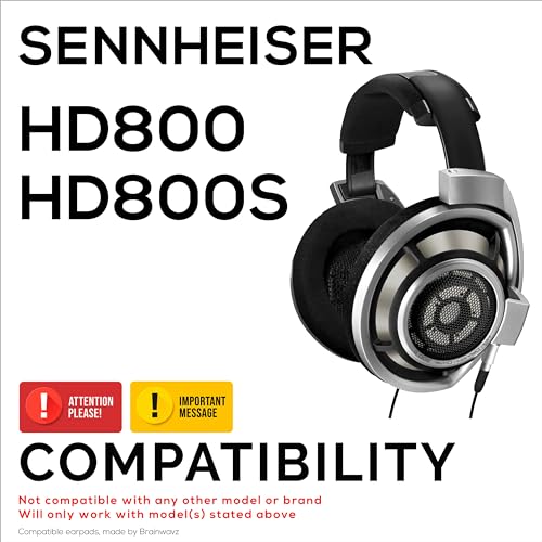 Coussinets Sennheiser HD800 HD800S anti-pression en cuir