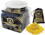 Buffalo Bills Gold Nugget Bubble Gum 20-Ct Tubs (20 black 2oz burlap bags of gold nugget bubble gum)