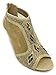 kinmi26 Womens Open Toe Mid Heel Wedding Rhinestone Gladiator Open Toe Mesh Sandal Wedge Shoes